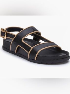 Matisse Women’s Black Sandals with Tan Trim